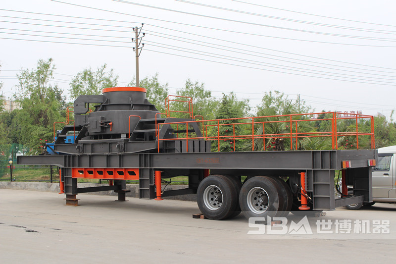 放在汽車上的打沙機，流動制砂機設備