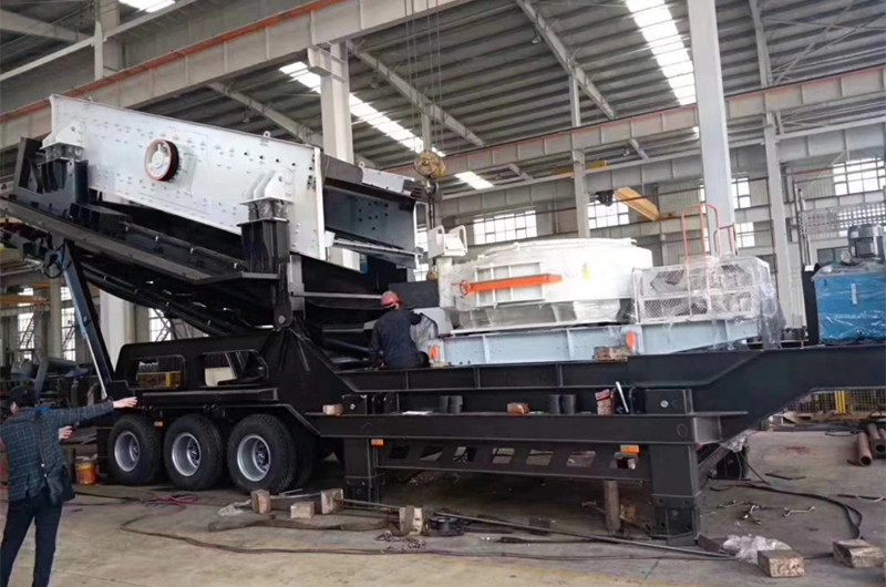 移動石頭打沙機(jī)，車間半成品圖