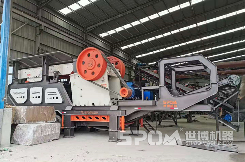 顎破移動破碎機，輪胎式半移動破碎機