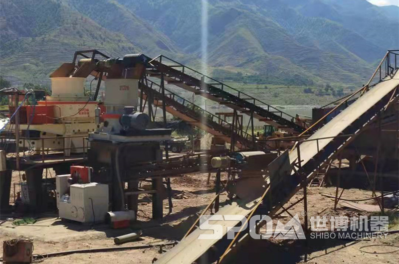 河卵石破碎制砂設(shè)備，圓錐破碎機(jī)、沖擊式制砂機(jī)