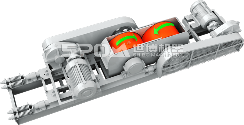 對(duì)輥式碾壓破石機(jī)結(jié)構(gòu)圖
