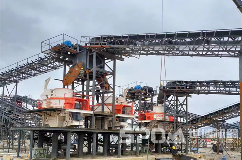 三臺制砂機，已安裝好